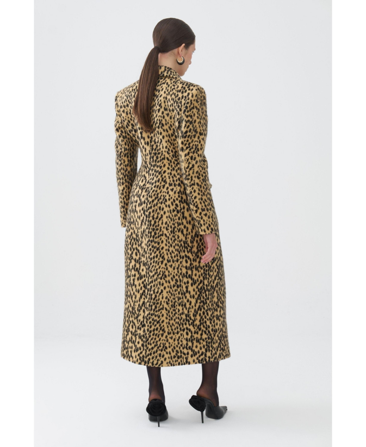 Nocturne Women's Leopard Printed Coat - Multi-colored