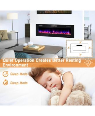  60-Inch Ultra-Thin Design, Remote Control, Timer Function  Electric Fireplace