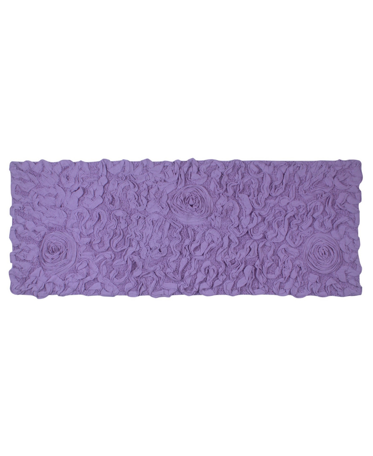 Home Weavers Bell Flower Runner Bath Rug, 21" X 54" In Purple