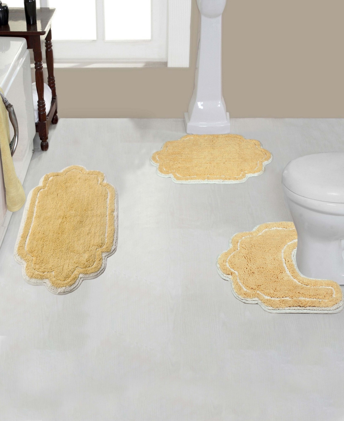 Home Weavers Allure Bathroom 3-Pc. Bath Rug Set