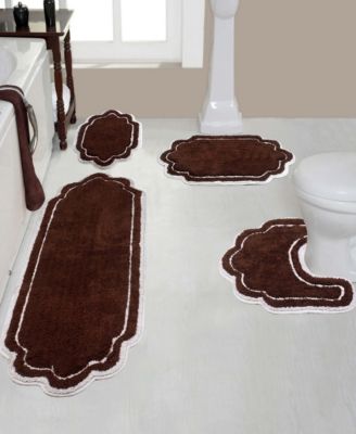 Allure Bathroom 4-Pc. Bath Rug Set
