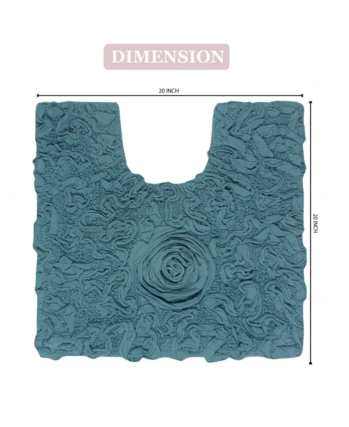 Home Weavers Modesto Bath Rug, 20" X 20" In Turquoise
