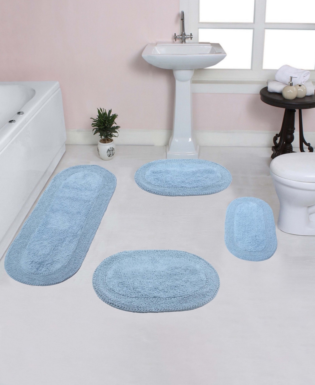 Home Weavers Double Ruffle -Pc. Bath Rug Set