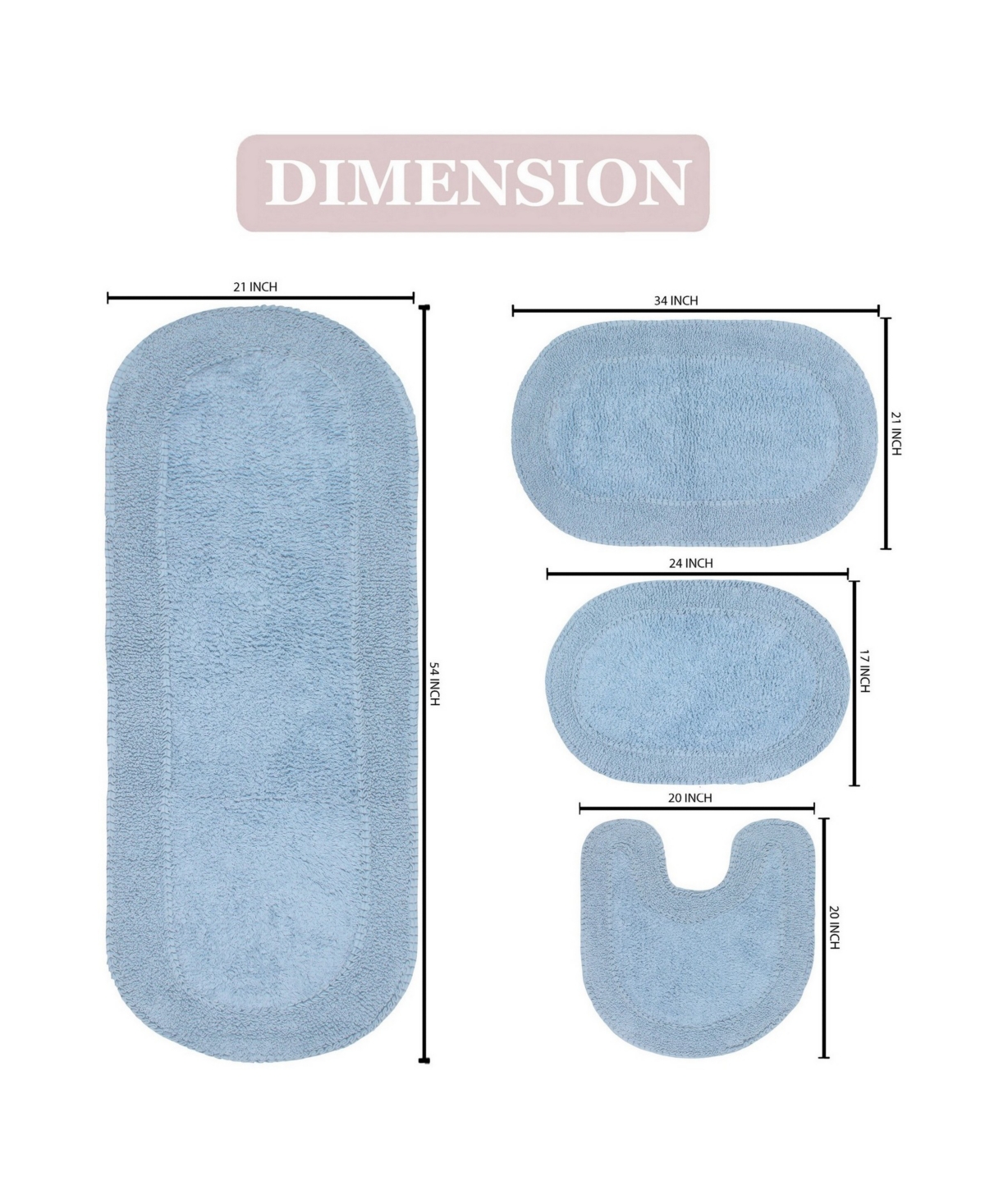 Home Weavers Double Ruffle -Pc. Bath Rug Set