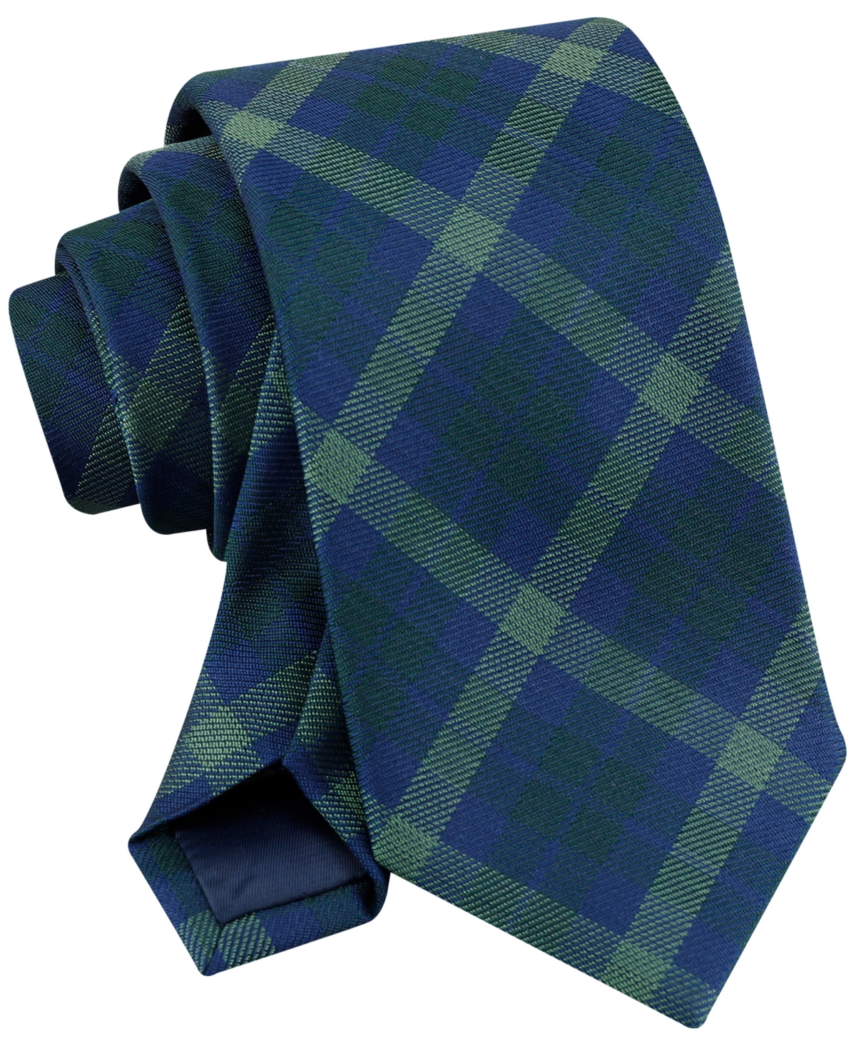 Tommy Hilfiger Men's Fred Tonal Plaid Tie In Hunter Green