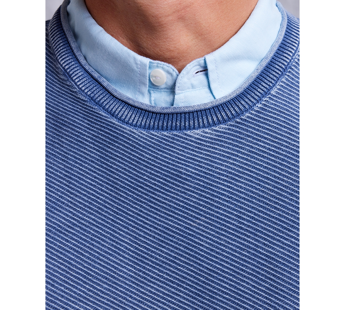 Weatherproof Vintage Men's Twill Stonewash Crewneck Sweater