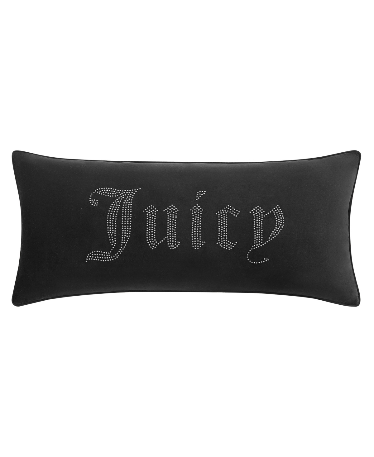 Juicy Couture Silver-Tone Rhinestone Decorative Pillow,