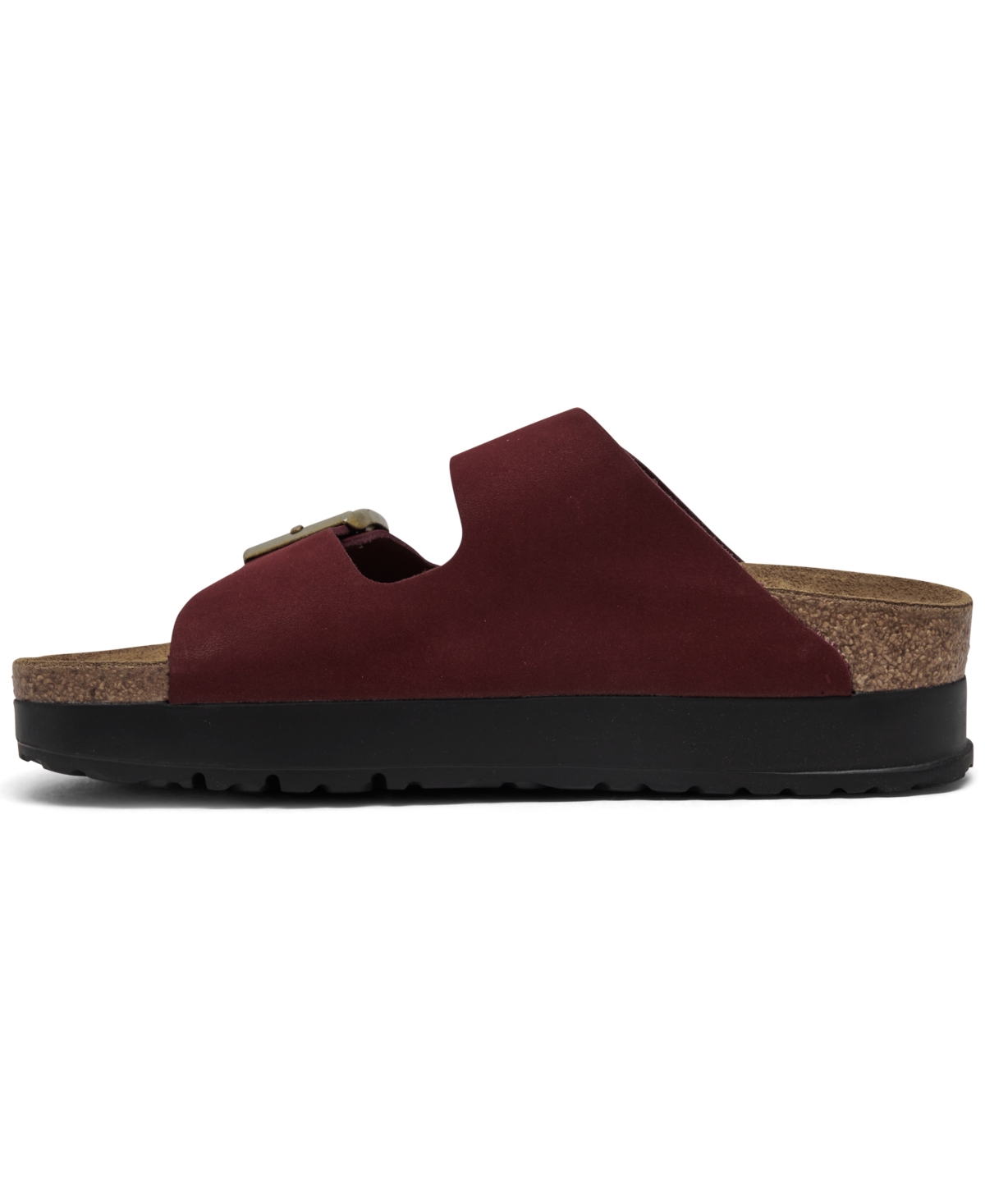 Birkenstock Women's Arizona Flex Platform Nubuck Leather Zinfadel (medium/narrow) In Zinfandel