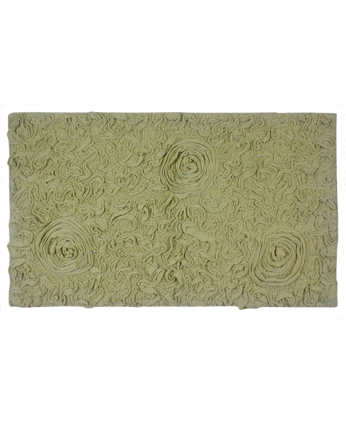 Home Weavers Bell Flower Bath Rug, 24" X 40" In Green