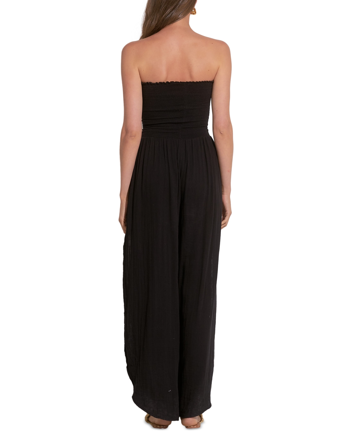 Elan Santorini Strapless Jumpsuit In Black In Black