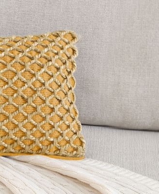 Jada Jute Decorative Pillow, 12" x 20"