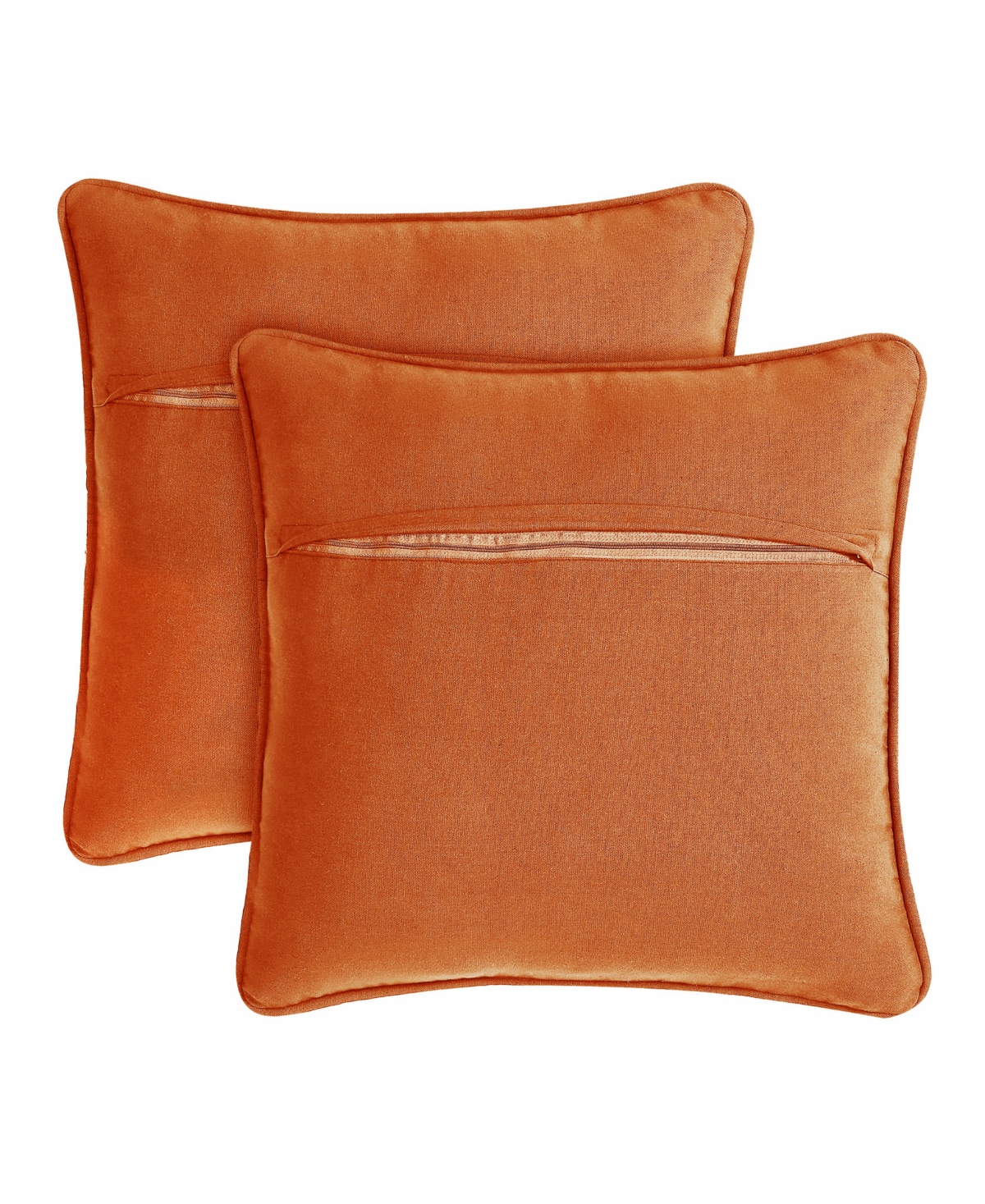 Boho Living Jada Jute Decorative Pillows 2 Piece Set, 20" X 20" In Harvest Orange