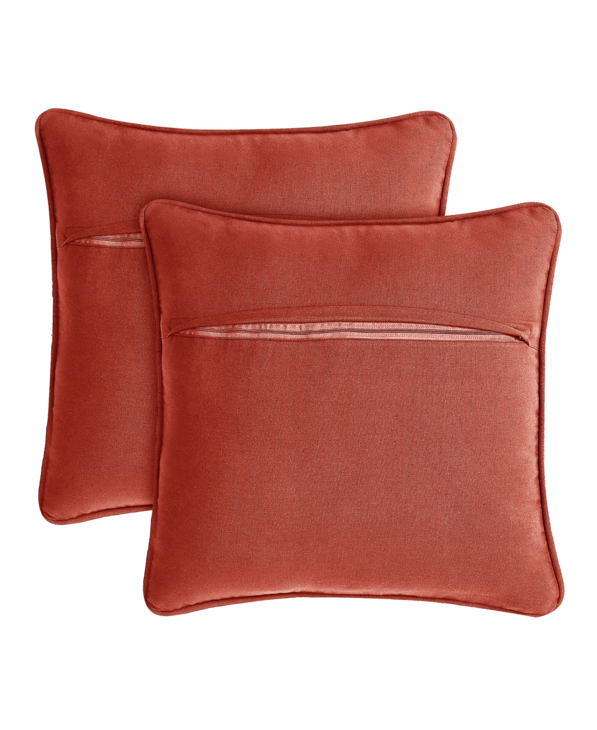 Boho Living Jada Jute Decorative Pillows 2 Piece Set, 20" X 20" In Rust