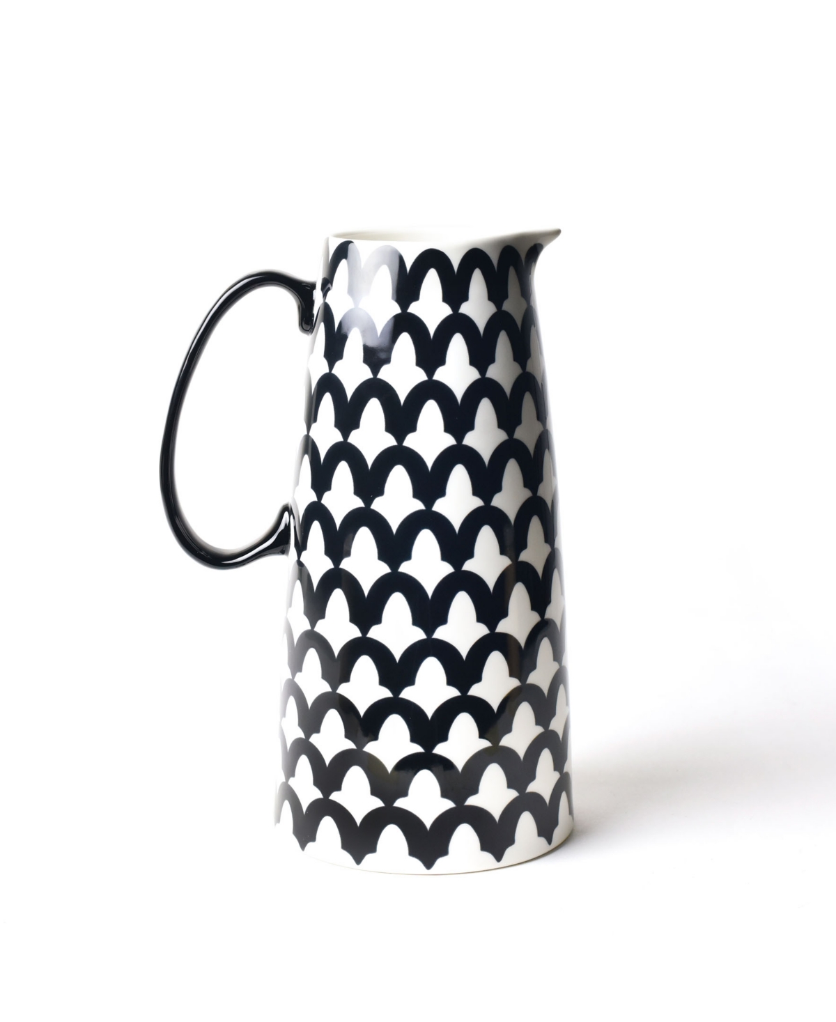 Coton Colors Arabesque Pedestal Pitcher In Black