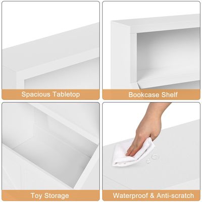 Kids Bookshelf Bookcase Toddlers Playhouse Cabinet Shelf