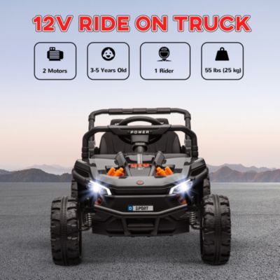 12V Ride On Truck UTV Toy with 4-Wheel Suspension