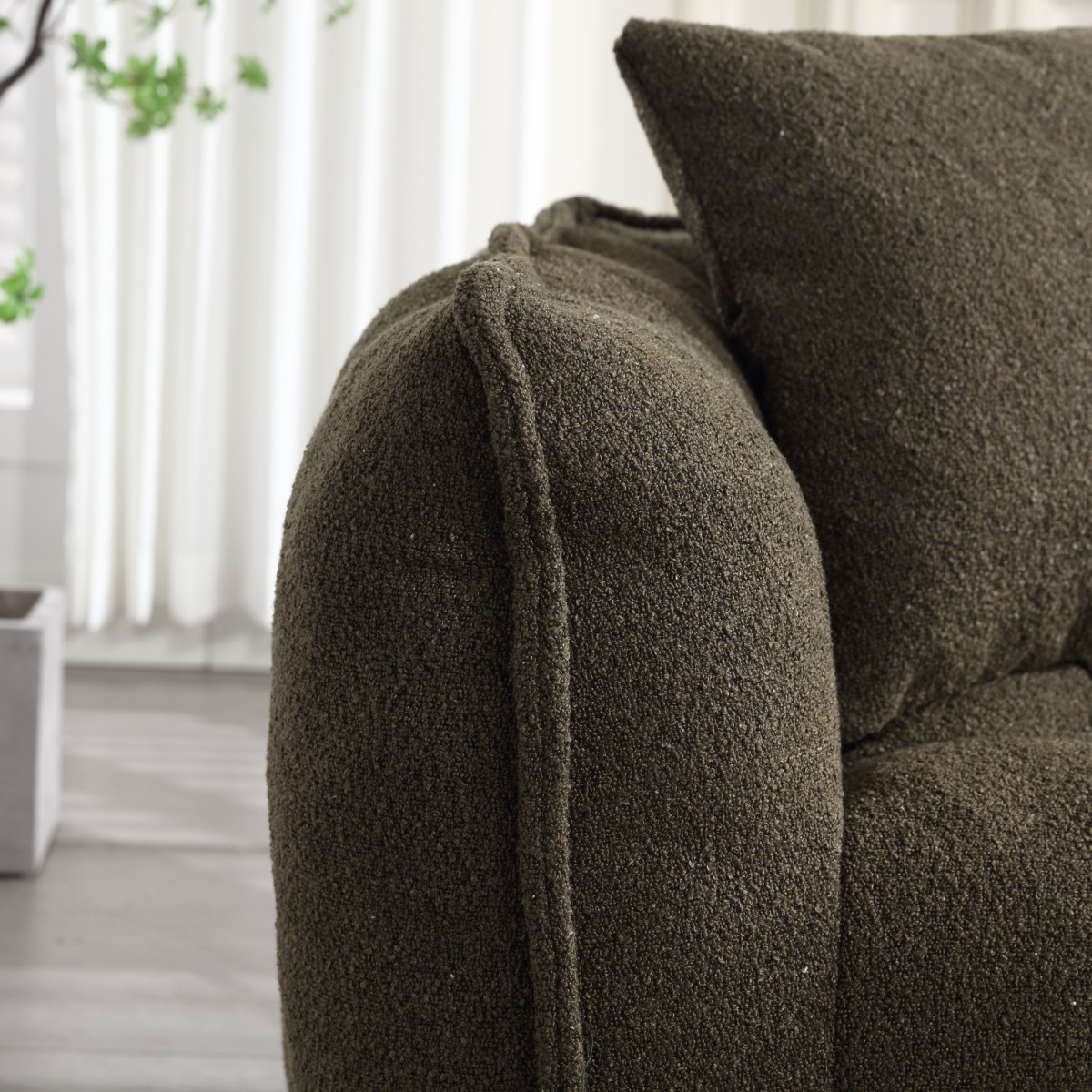 The Pop Home Two-Person Beanbag Chair with Foam Core, Comfortable Recliner Sofa for Gaming and Tv-The Pop Home