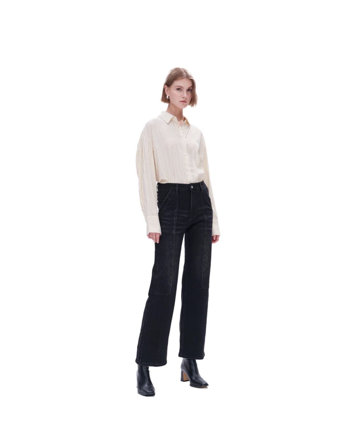 Bayeas Women's High Rise Wide Leg Jeans