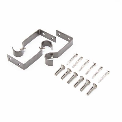 Tasha Decorative 5/8 Inch Window Curtain Rod in Italian Black - Elegant Telescoping Design