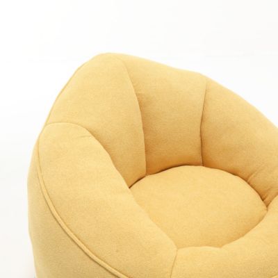 Adult Bean Bag Chair with Ottoman, Comfortable Bean Bag Couch with Armrests for Living Room