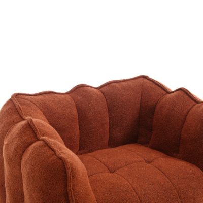 2 PC chenille fabric Soft Bean Bag Chair with Footstool