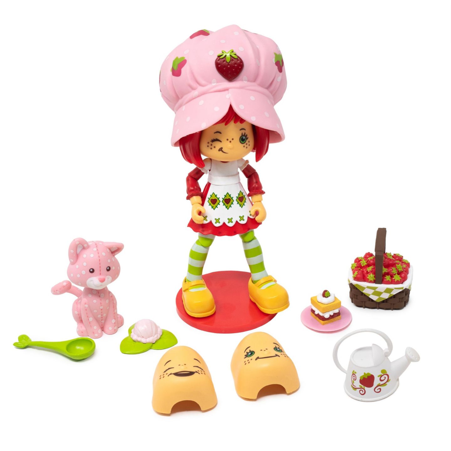 Детская фигурка Strawberry Shortcake with Custard the Kitten 1:12 Scale Highly Articulated Action Figure, Ages 8+, цвет: Open Miscellaneous — фото 1