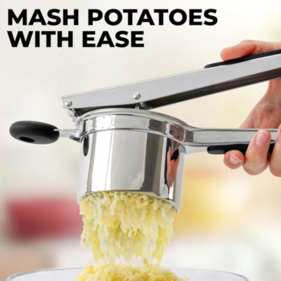 Stainless Steel Potato Masher – Heavy Duty Ricer Tool, Press & Mash Design