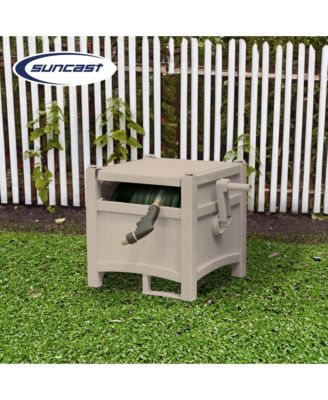 100 Ft Capacity Stationary Resin 5/8" Garden Hose Reel Hideaway (2 Pack)