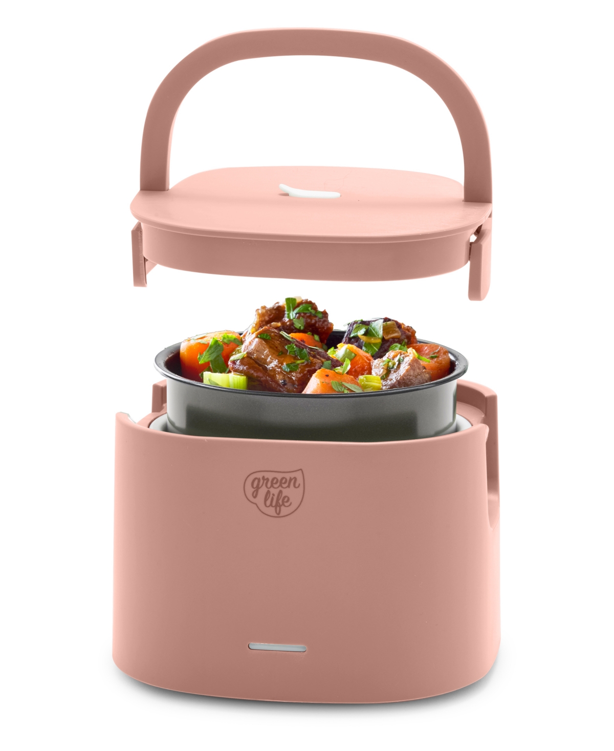 Greenlife 20 oz Healthy Electric Lunch Box In Dusty Rose