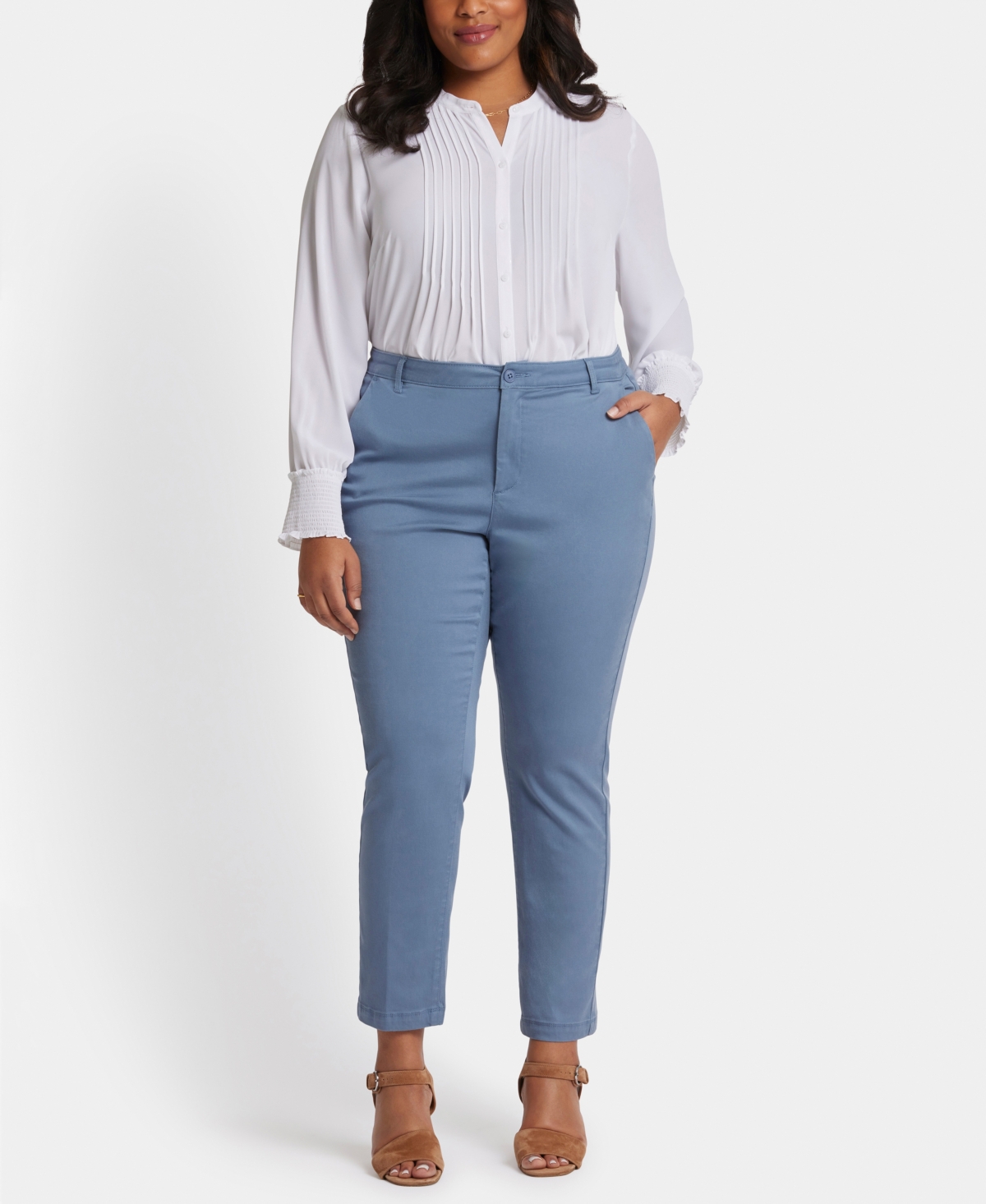 Nydj Sadie Slim Pants In Blue Stone