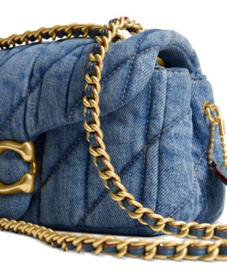 Tabby 20 Quilted Denim Shoulder Bag