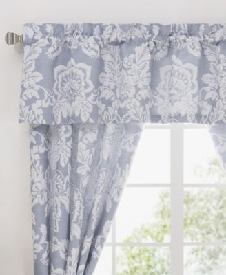 Floral Damask Tailored Window Valance, 80"x17"