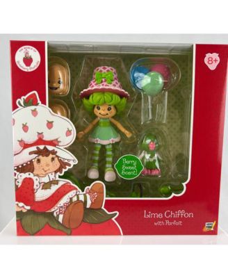 Boss Fight Studio Strawberry Shortcake Lime Chiffon & Parfait the Parrot, Collectible Action Figure – Highly Articulated Fruity Scented Figurine with Accessories, Interchangeable Parts, & Stand – 1:12