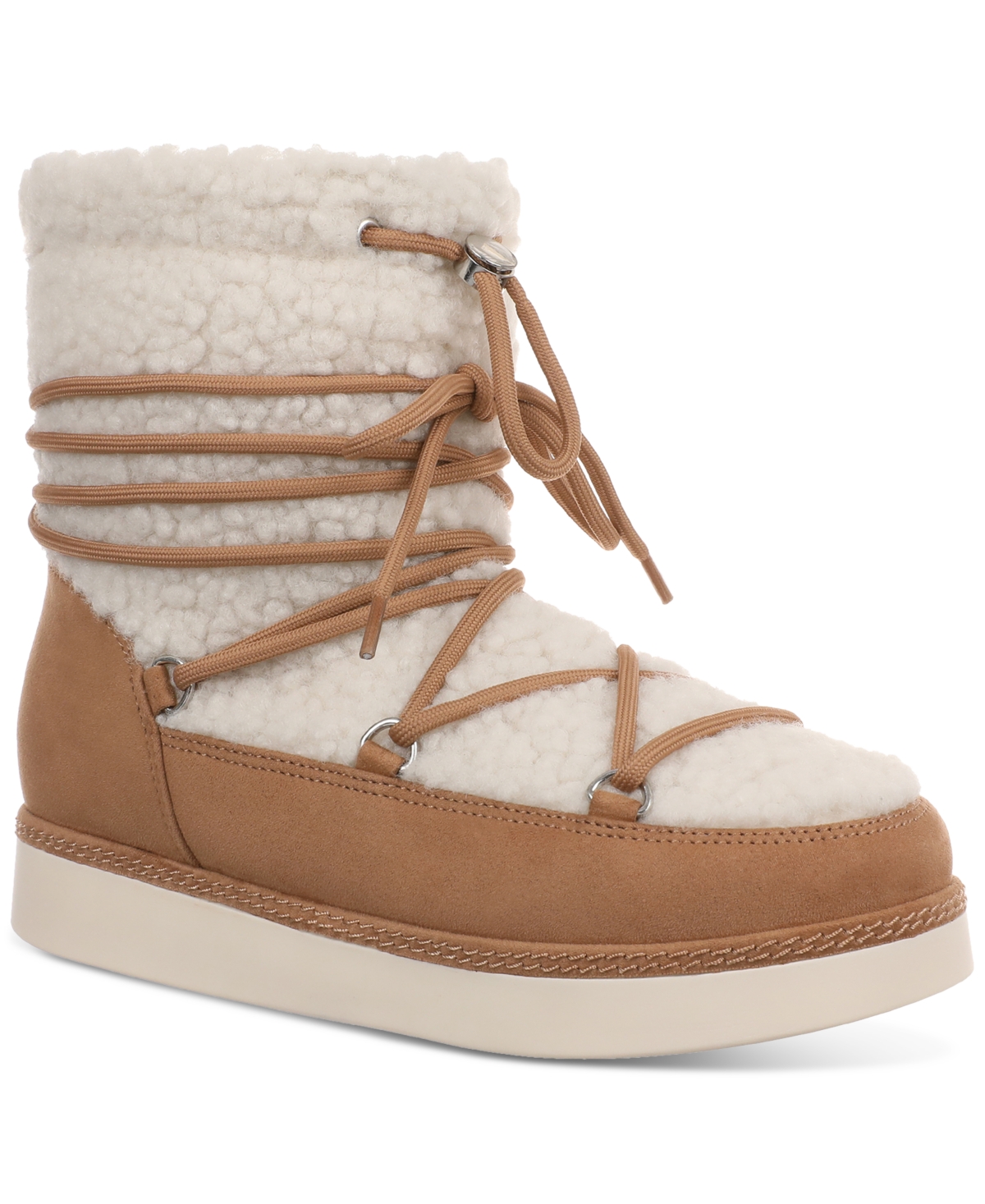 Inc International Concepts Women's Brooklynn Booties, Exclusively At Macy's In Natural Sherpa