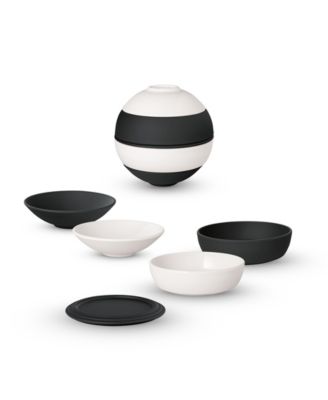 La Petite Boule Black & White 5-Piece Appetizer Set