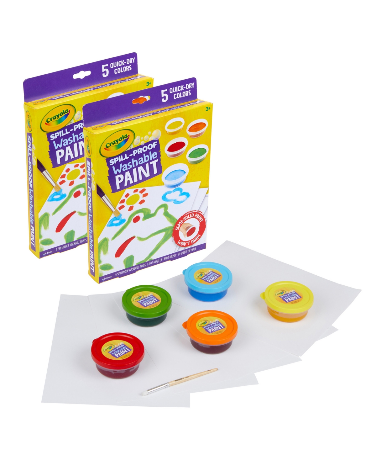 Spill-Proof Washable Paint Kits, Pack of 2 - Assorted