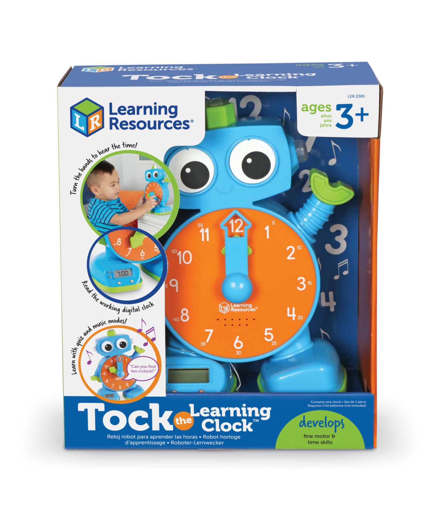 Детская игрушка Learning Resources Tock OK to Wake Light Analog-Digital Clock, Ages 3+ — фото 3