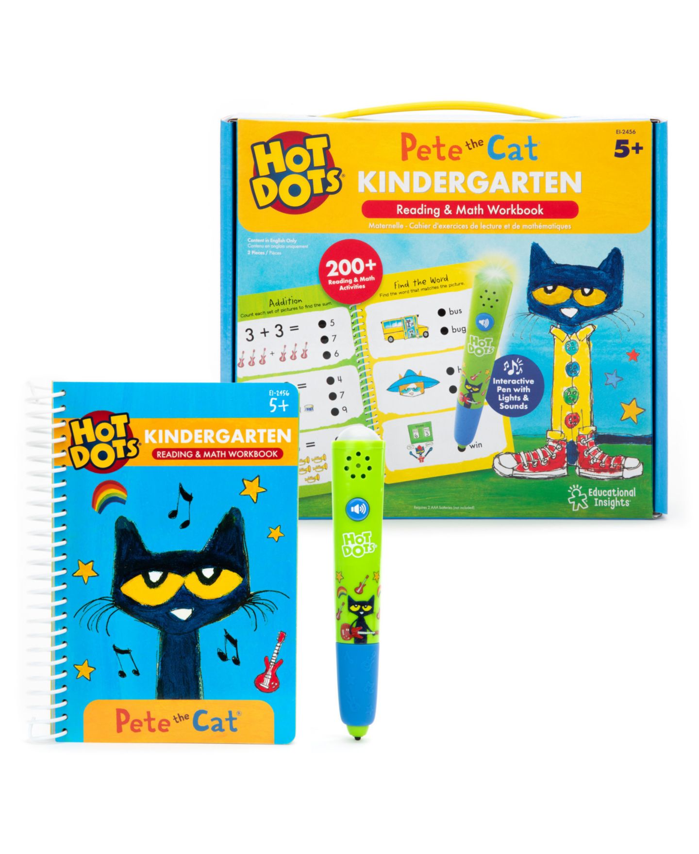 Детская игрушка Educational Insights Hot Dots Pete the Cat Kindergarten Reading Math — фото 1
