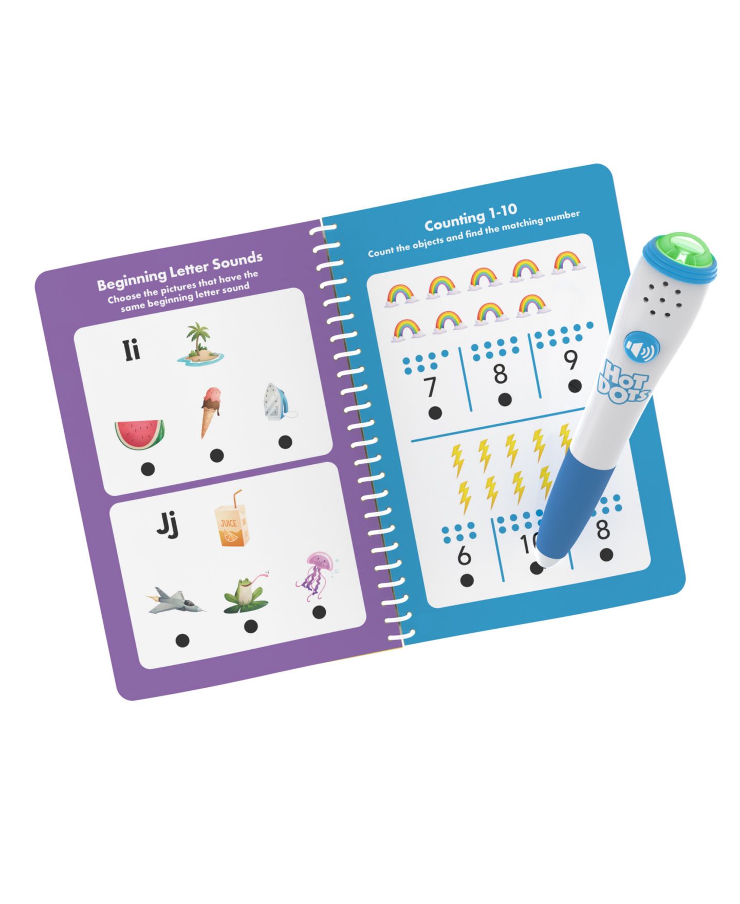 Детская игрушка Educational Insights Hot Dots Reading and Math 2-Book Interactive Workbook, Ages 3+ — фото 2