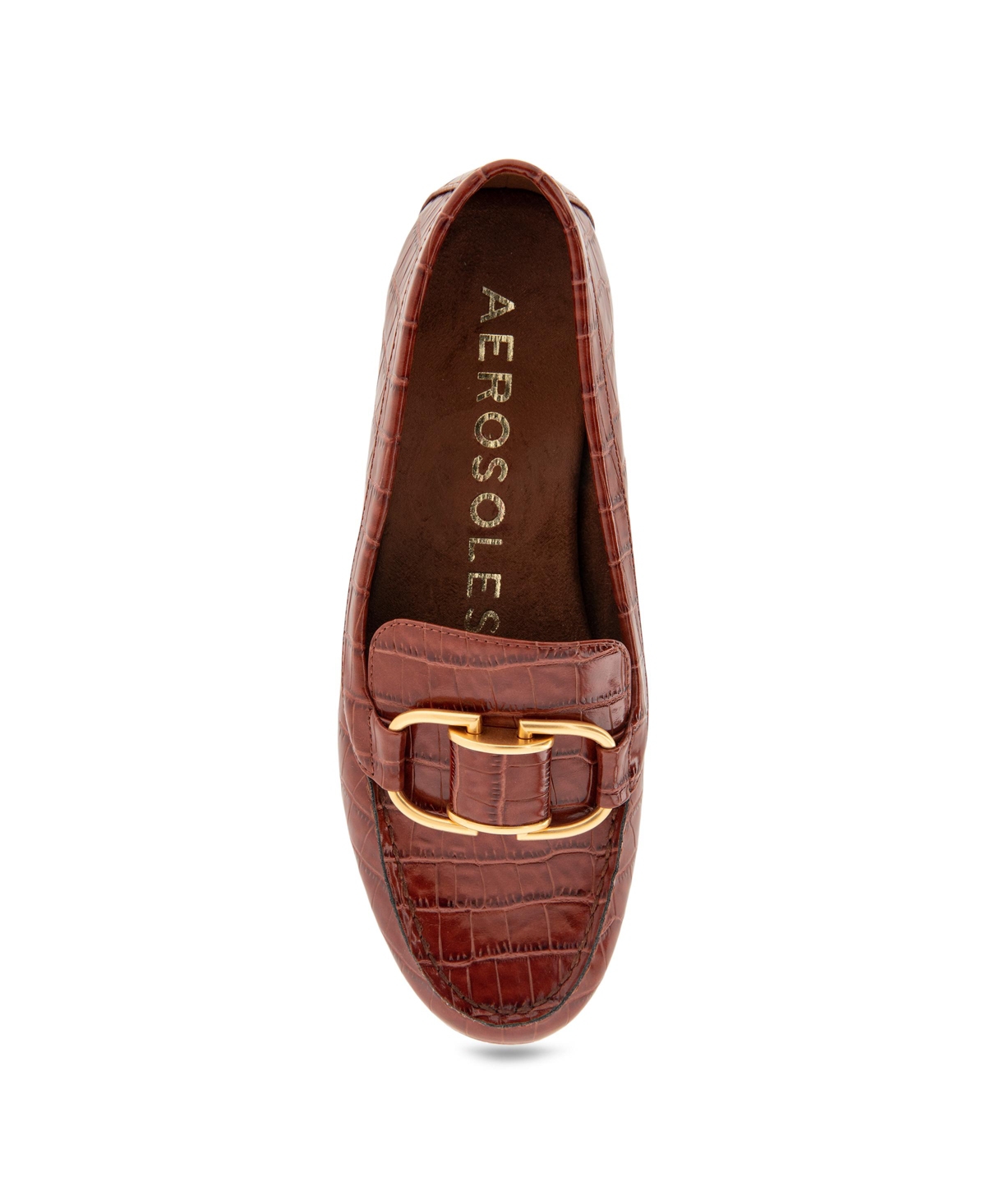 Shop Aerosoles Women's Denver Casual Loafers In Clay Crocodile Faux Leather - Polyuretha