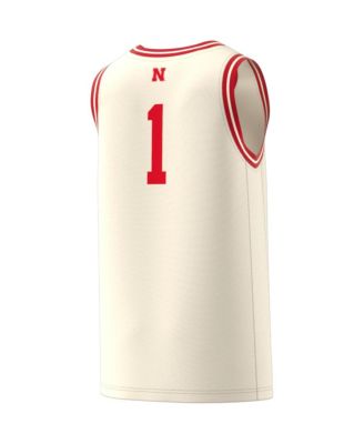 Men's 1 Cream Nebraska Huskers Replica Swingman Jersey