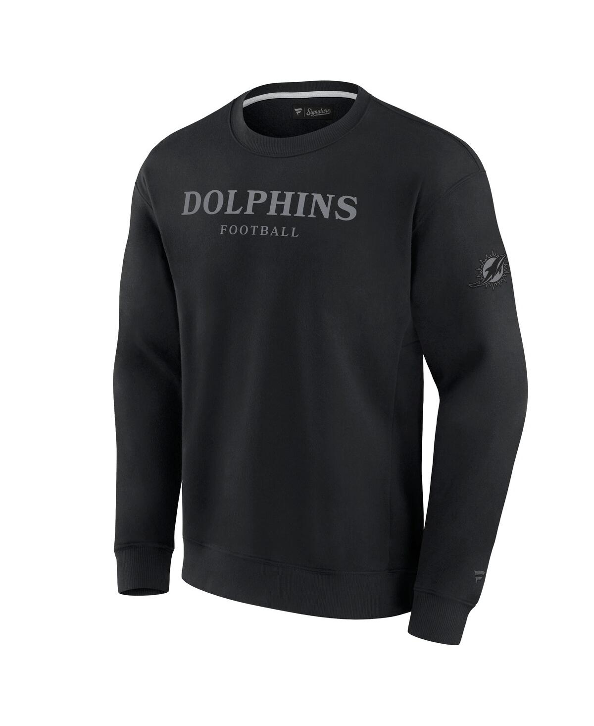 Shop Fanatics Men's And Women's Black Miami Dolphins Elements Unlimited Fleece Pullover Sweatshirt