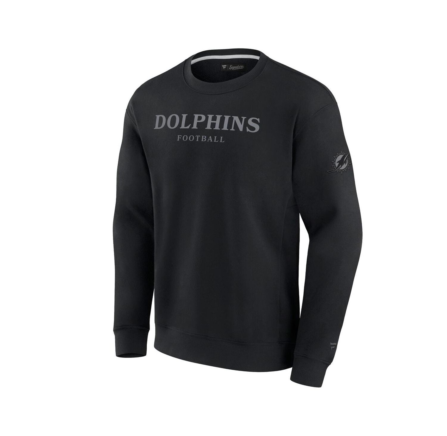 Men's and Women's Black Miami Dolphins Elements Unlimited Fleece Pullover Sweatshirt