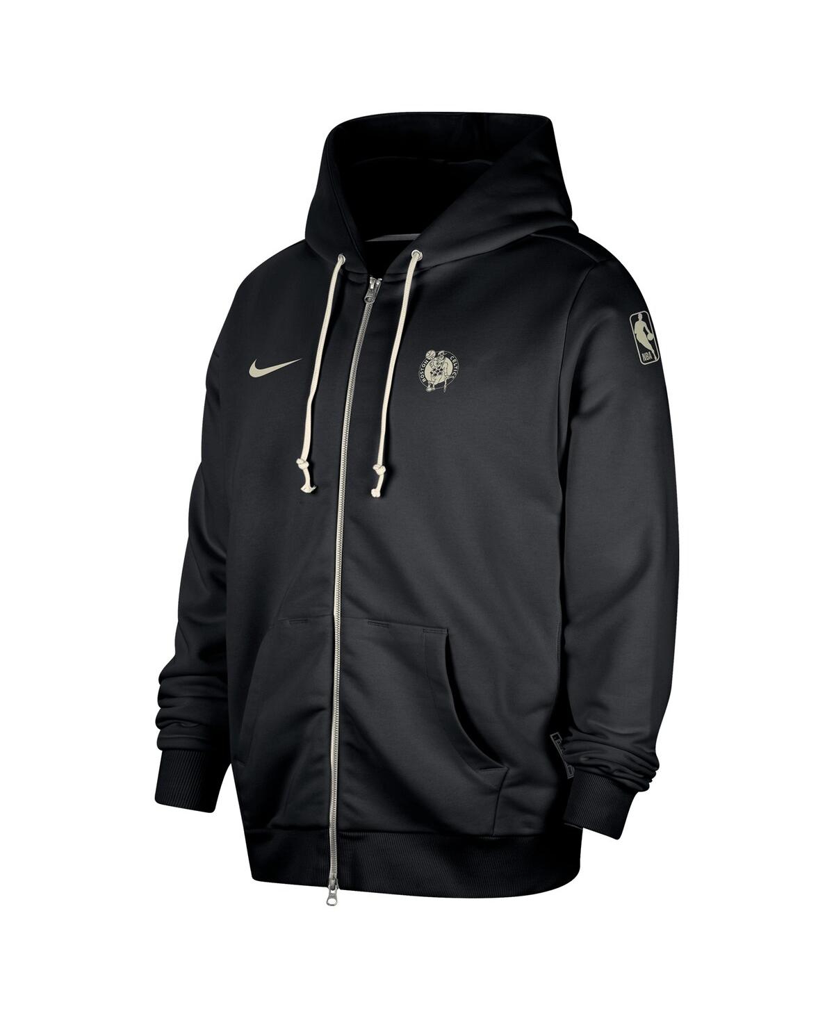 Nike Black Boston Celtics Authentic Standard Issue Full-zip Hoodie Jacket In Black