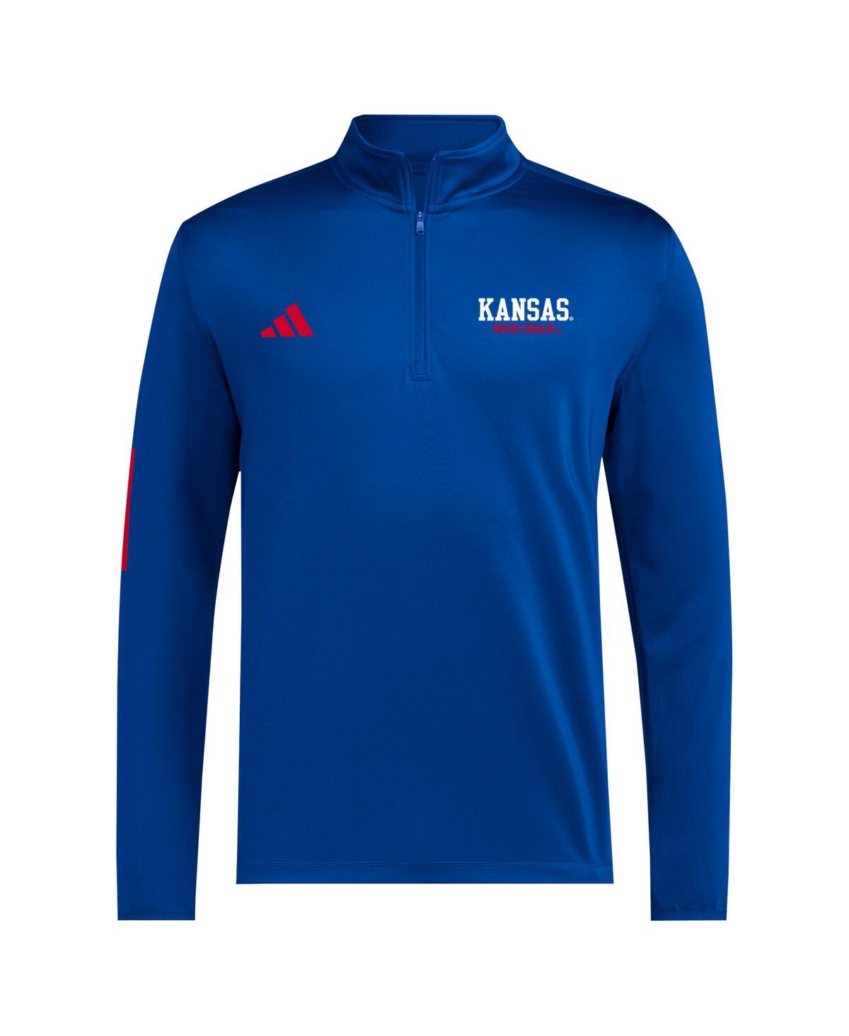 Adidas Men'sKansas Jayhawks Half-Zip Pullover Golf Jacket - Royal