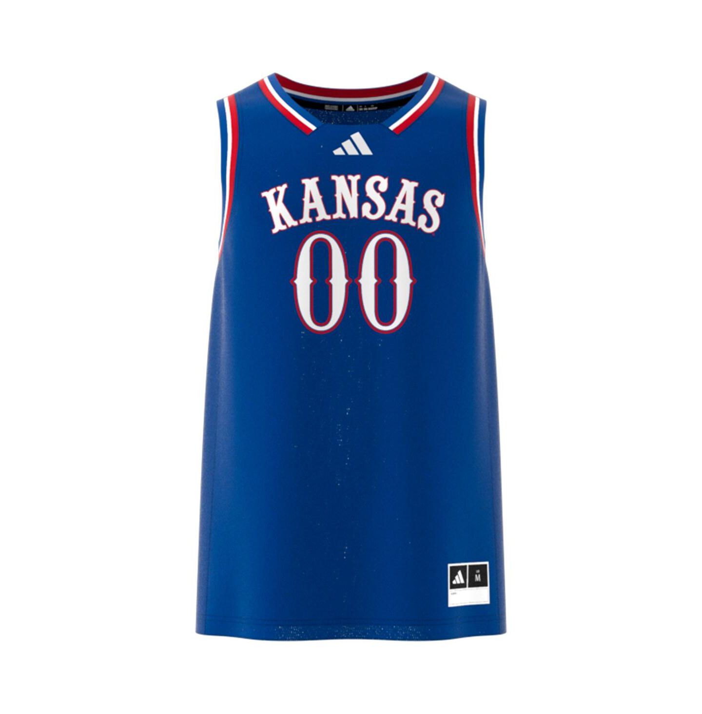 Мужской топ adidas 00 Royal Kansas Jayhawks Swingman Jersey — фото 3