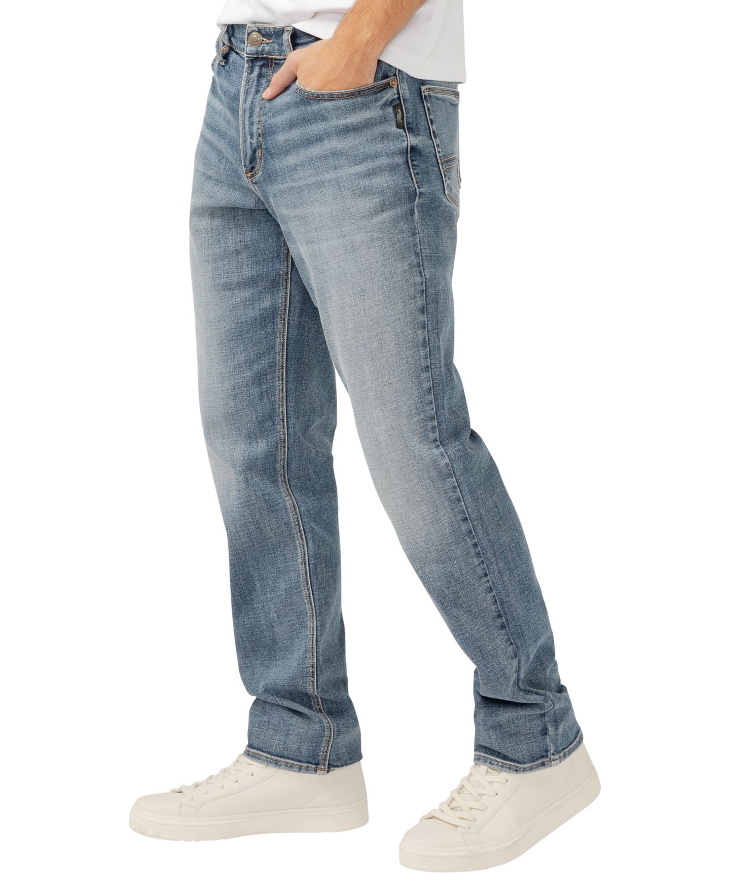 Мужские джинсы Silver Jeans Co. Eddie Classic Athletic Fit Tapered Leg Luxe Heritage — фото 3