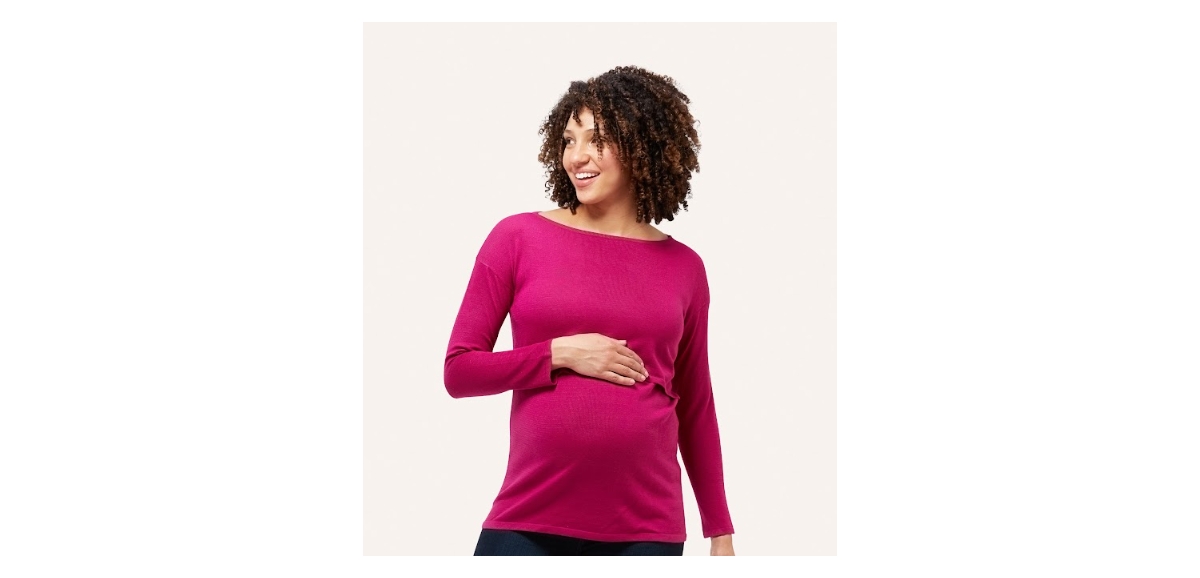 Sia + Nursing Tunic Sweater - Fuschia