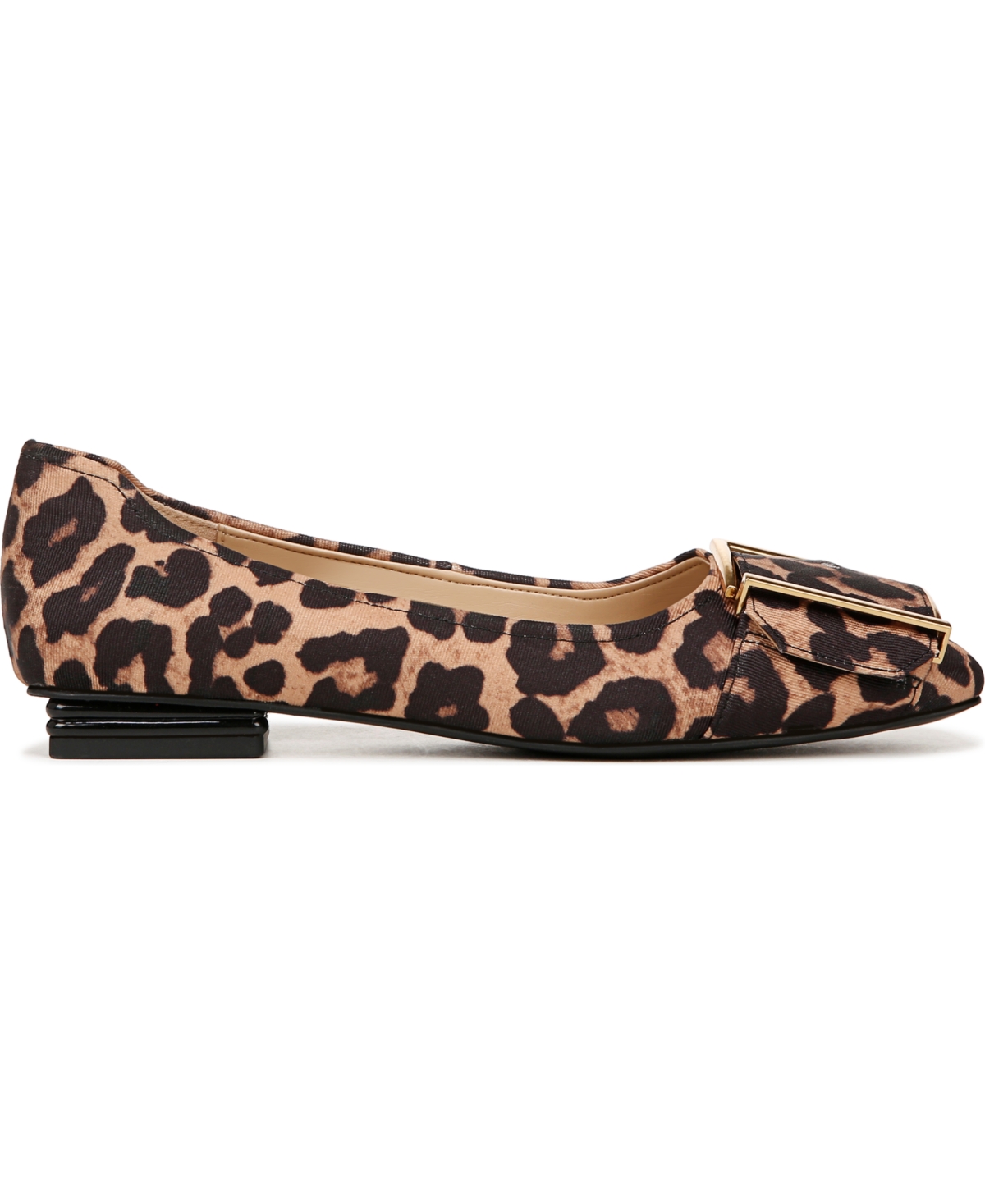 Franco Sarto Women's Tahlia Square Toe Flats In Leopard Print Fabric