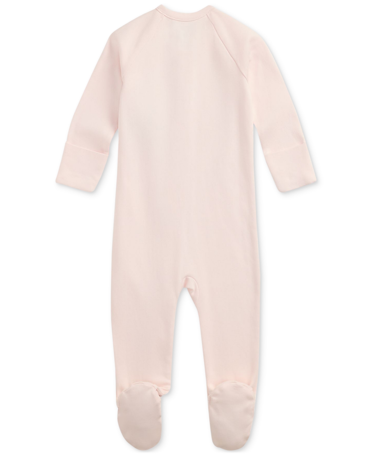 Polo Ralph Lauren Baby Cotton Embroidered Pony Coverall In Pink